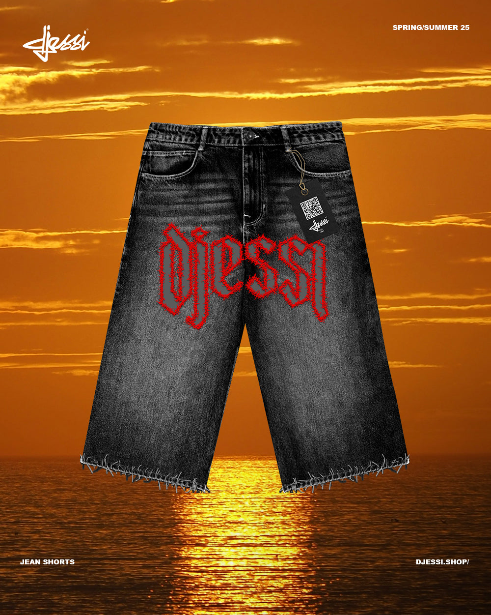 Red/Black Djessi Jorts