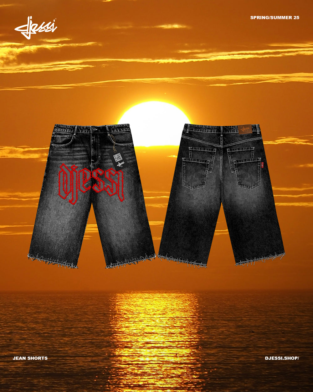 Red/Black Djessi Jorts