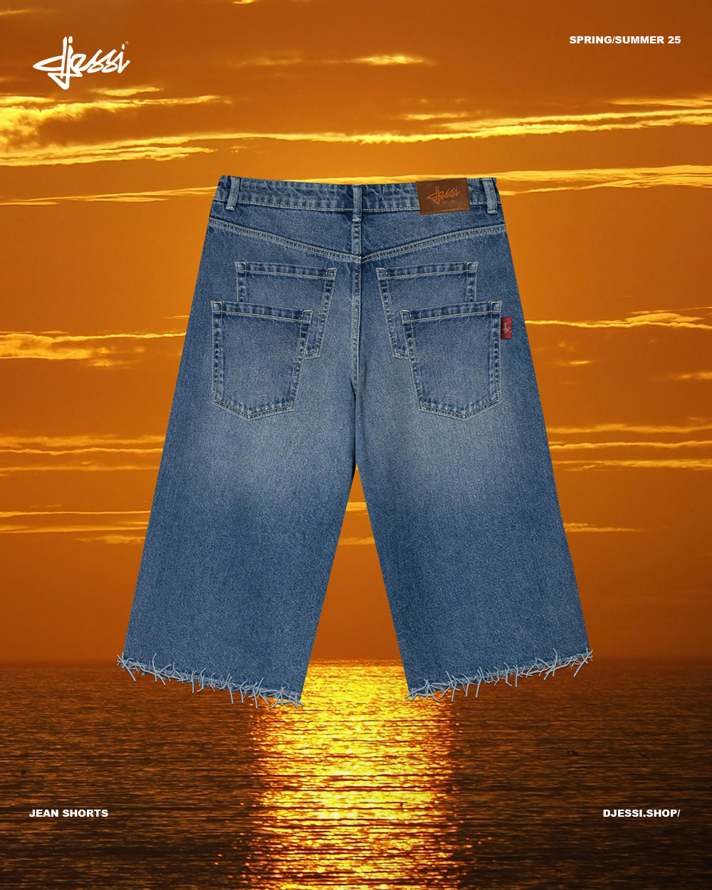 Blue/White Djessi Jorts
