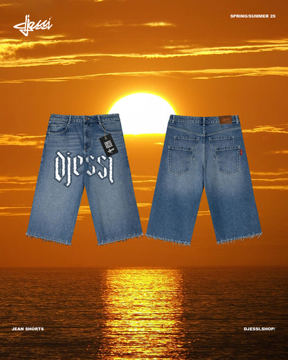 Blue/White Djessi Jorts