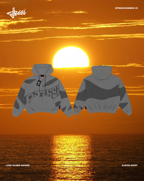 Grey Love Scar Hoodie